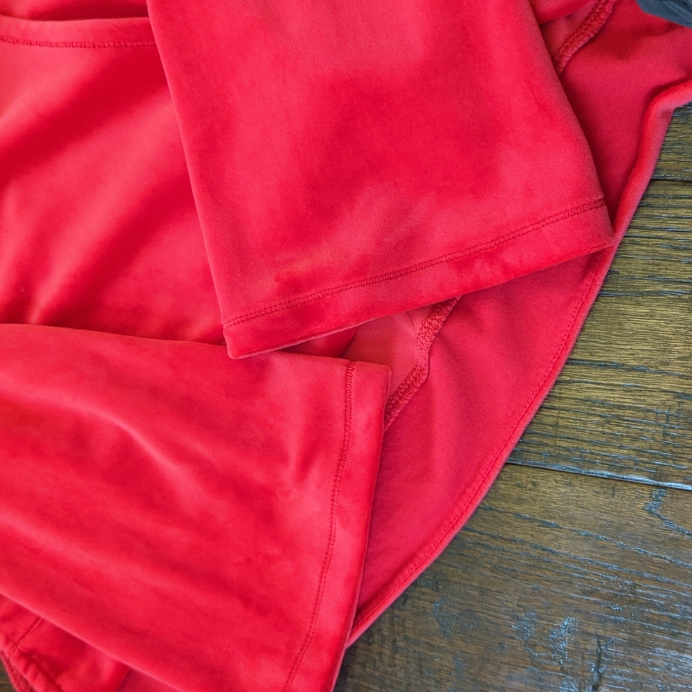 ANTHRO I Red Velour Cross-Over Wrap Front Hoodie Top by Saturday Sunday, S - Picture 12 of 16